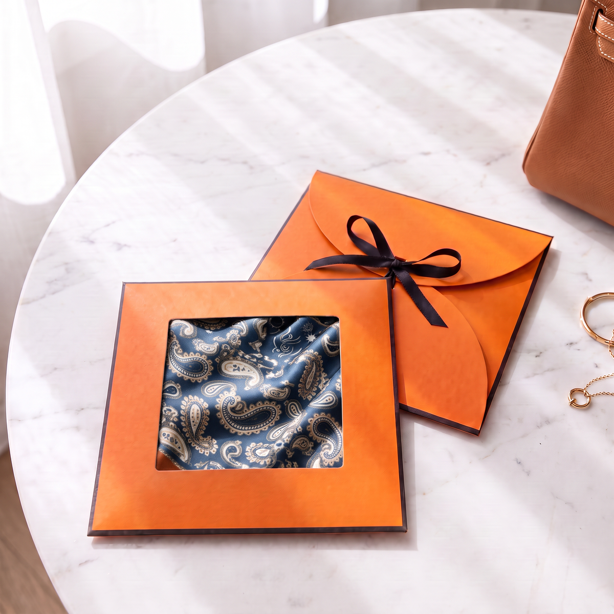 Gift packaging presented in its gift box