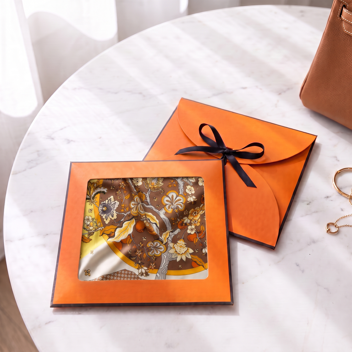 Gift packaging presented in its gift box
