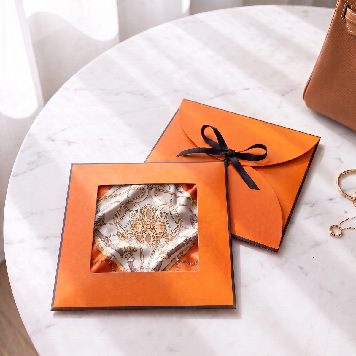 Gift packaging presented in its gift box