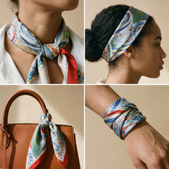 Bracksley multicolor paisley satin scarf for women, 27 inch square — view 3