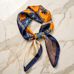 Bracksley multicolor floral satin scarf for women, 27 inch square — view 1