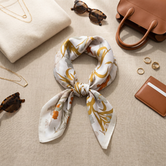 Bracksley multicolor floral satin scarf for women, 27 inch square — view 2