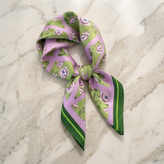 Bracksley multicolor floral satin scarf for women, 27 inch square — view 1