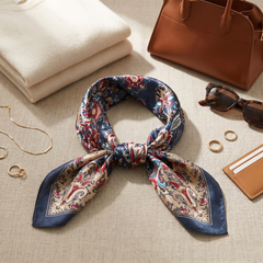 Bracksley multicolor floral satin scarf for women, 27 inch square — view 2