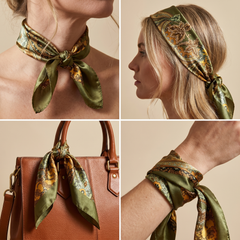 Bracksley multicolor paisley satin scarf for women, 27 inch square — view 3