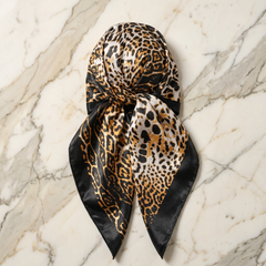 Bracksley multicolor animal satin scarf for women, 27 inch square — view 1