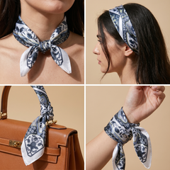 Bracksley multicolor klassisch satin scarf for women, 27 inch square — view 3
