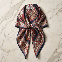 Bracksley multicolor paisley satin scarf for women, 27 inch square — view 1
