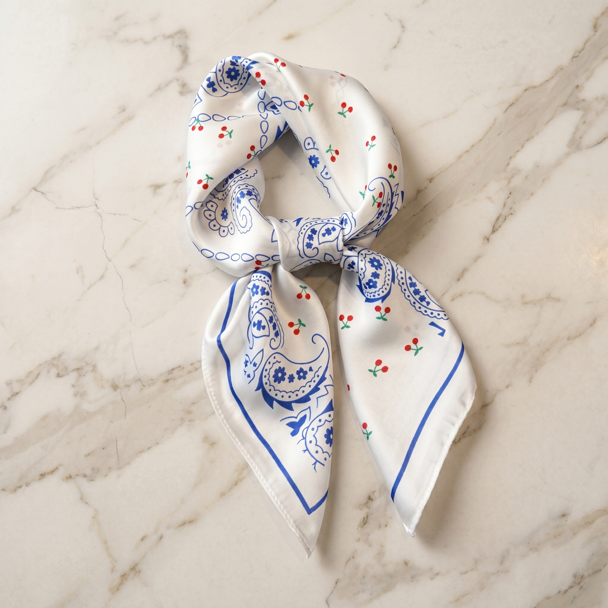 Bracksley multicolor floral satin scarf for women, 27 inch square — view 1