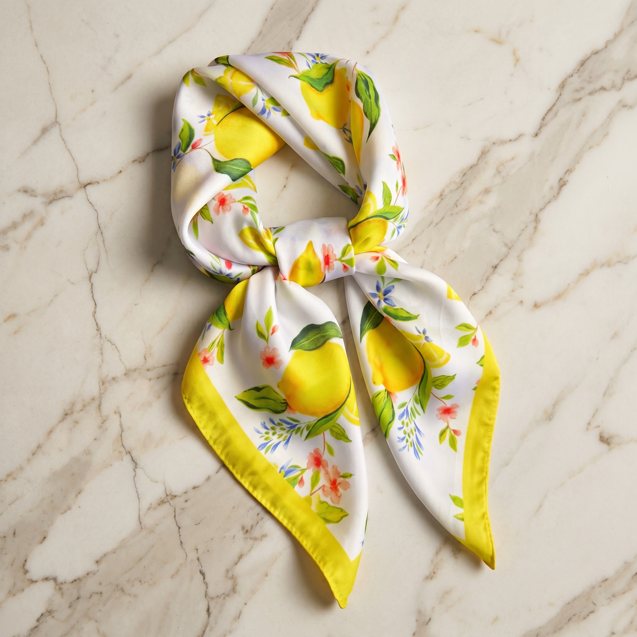 Bracksley multicolor floral satin scarf for women, 27 inch square — view 1