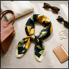 Bracksley multicolor floral satin scarf for women, 27 inch square — view 2