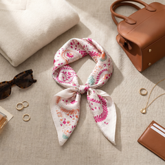 Bracksley multicolor floral satin scarf for women, 27 inch square — view 2