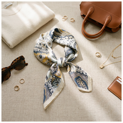 Bracksley multicolor paisley satin scarf for women, 27 inch square — view 2