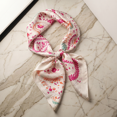 Bracksley multicolor floral satin scarf for women, 27 inch square — view 1