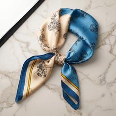 Bracksley multicolor floral satin scarf for women, 27 inch square — view 1