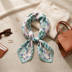 Bracksley multicolor floral satin scarf for women, 27 inch square — view 2