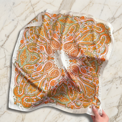 Bracksley multicolor paisley satin scarf for women, 27 inch square — view 1