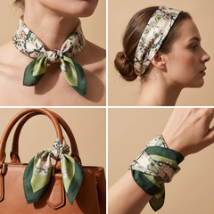 Bracksley multicolor floral satin scarf for women, 27 inch square — view 3