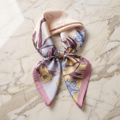 Bracksley multicolor floral satin scarf for women, 27 inch square — view 1