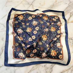 Bracksley multicolor floral satin scarf for women, 27 inch square — view 1