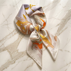 Bracksley multicolor floral satin scarf for women, 27 inch square — view 1
