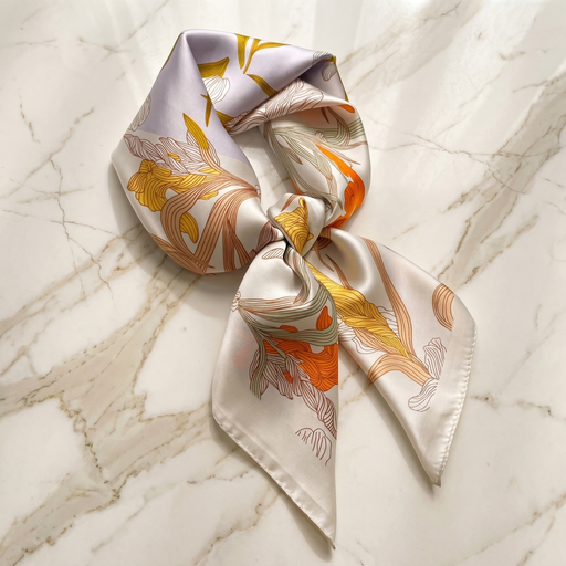 Bracksley multicolor floral satin scarf for women, 27 inch square — view 1
