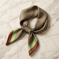 Bracksley multicolor geometric satin scarf for women, 27 inch square — view 1