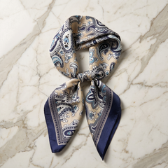 Bracksley multicolor paisley satin scarf for women, 27 inch square — view 1