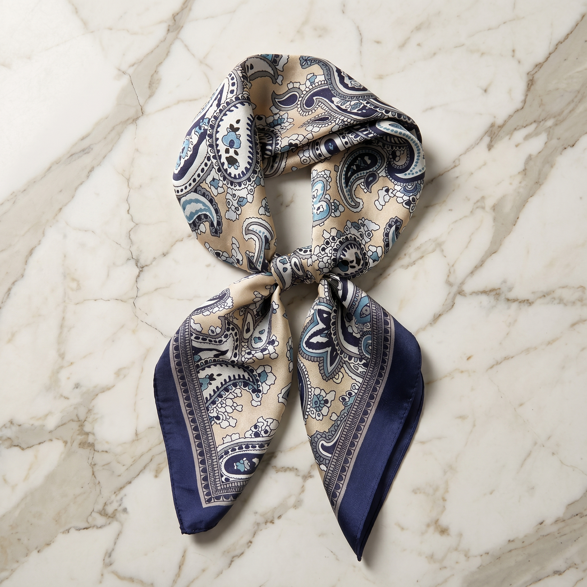 Bracksley multicolor paisley satin scarf for women, 27 inch square — view 1