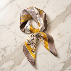 Bracksley multicolor floral satin scarf for women, 27 inch square — view 1