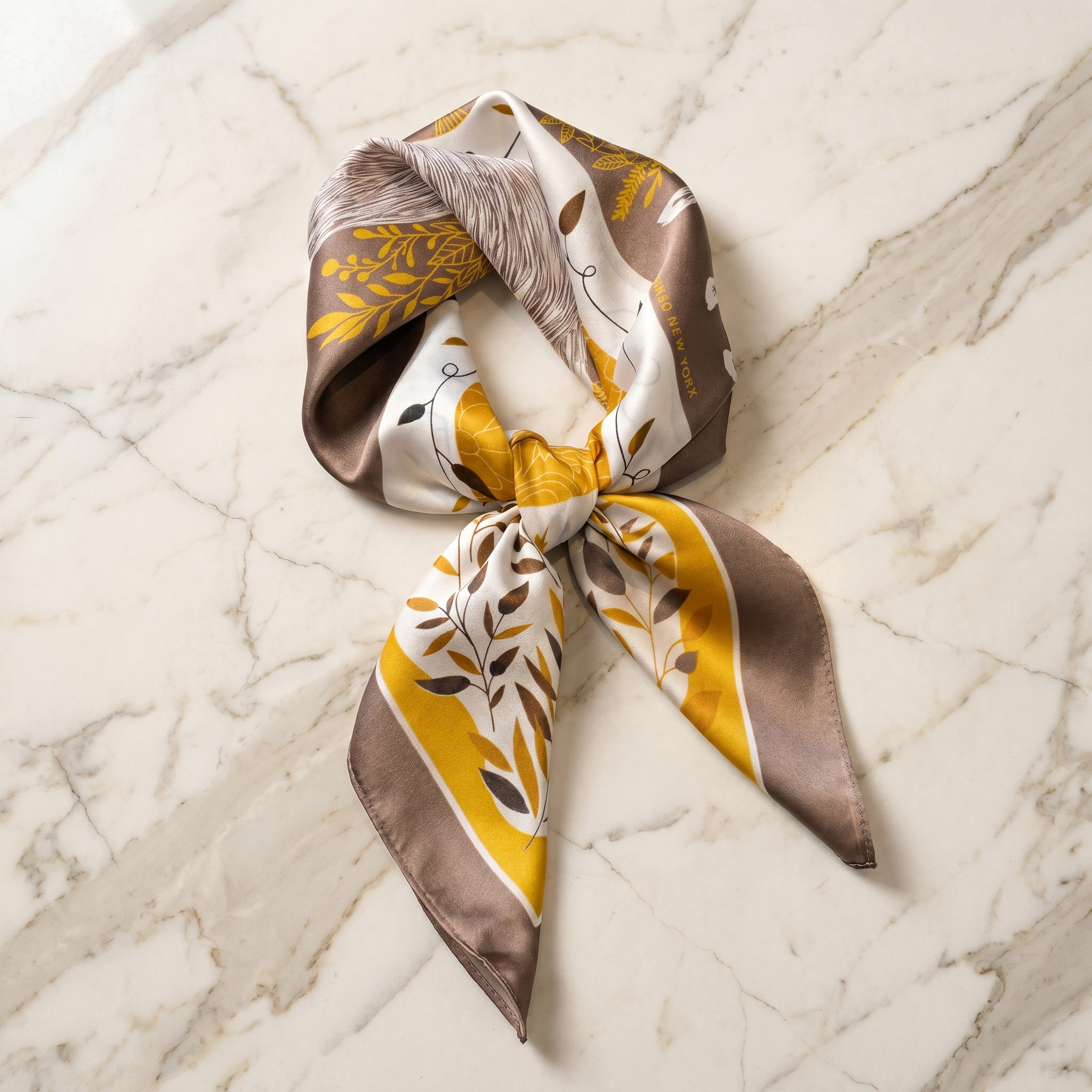 Bracksley multicolor floral satin scarf for women, 27 inch square — view 1