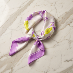 Bracksley multicolor floral satin scarf for women, 27 inch square — view 1