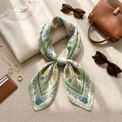 Bracksley multicolor floral satin scarf for women, 27 inch square — view 2