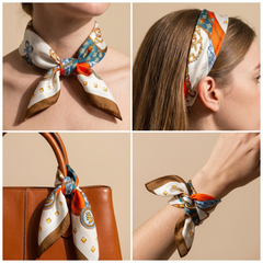 Bracksley multicolor klassisch satin scarf for women, 27 inch square — view 3