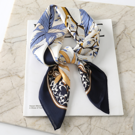 Bracksley multicolor floral satin scarf for women, 27 inch square — view 1