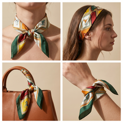 Bracksley multicolor klassisch satin scarf for women, 27 inch square — view 3