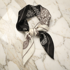 Bracksley multicolor paisley satin scarf for women, 27 inch square — view 1