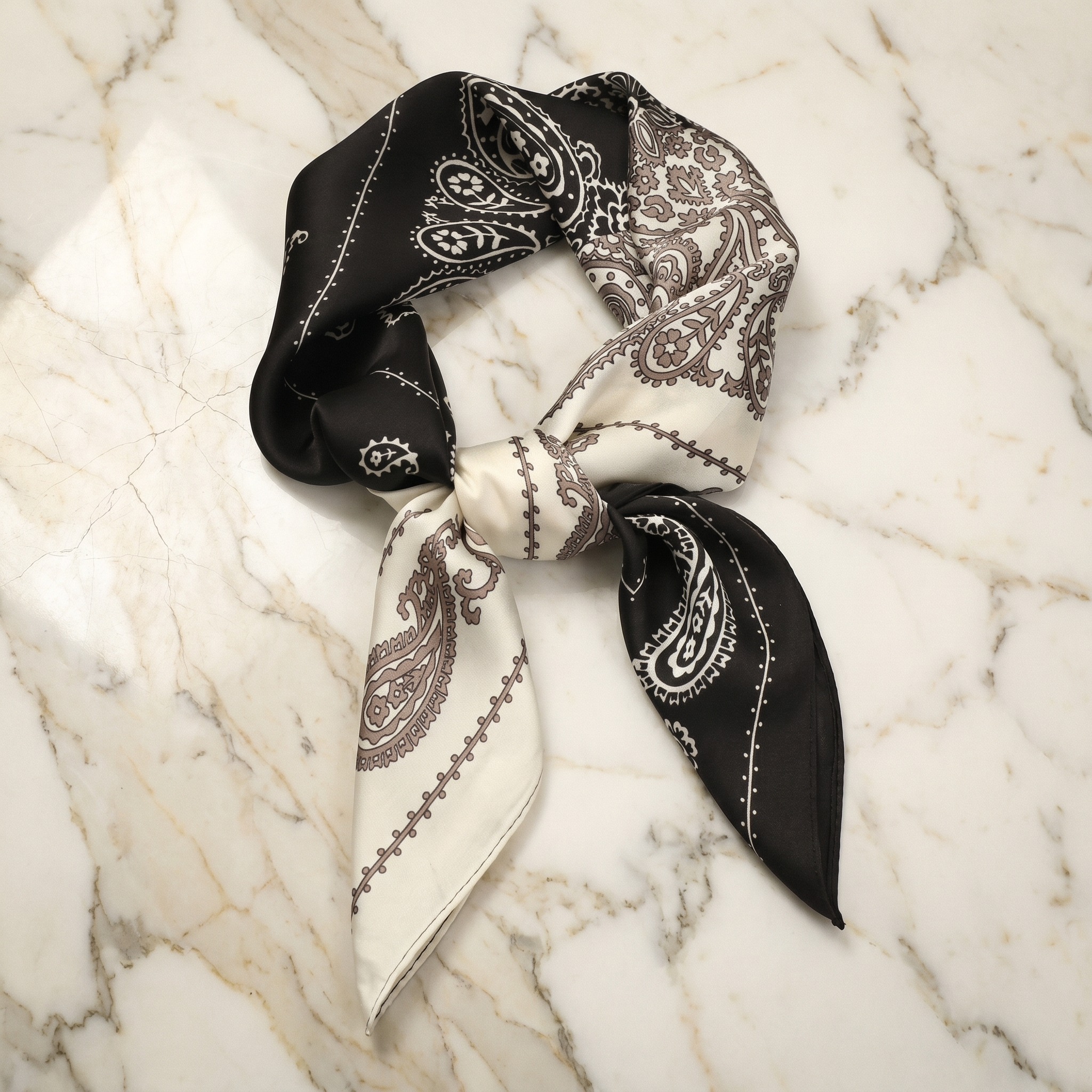 Bracksley multicolor paisley satin scarf for women, 27 inch square — view 1