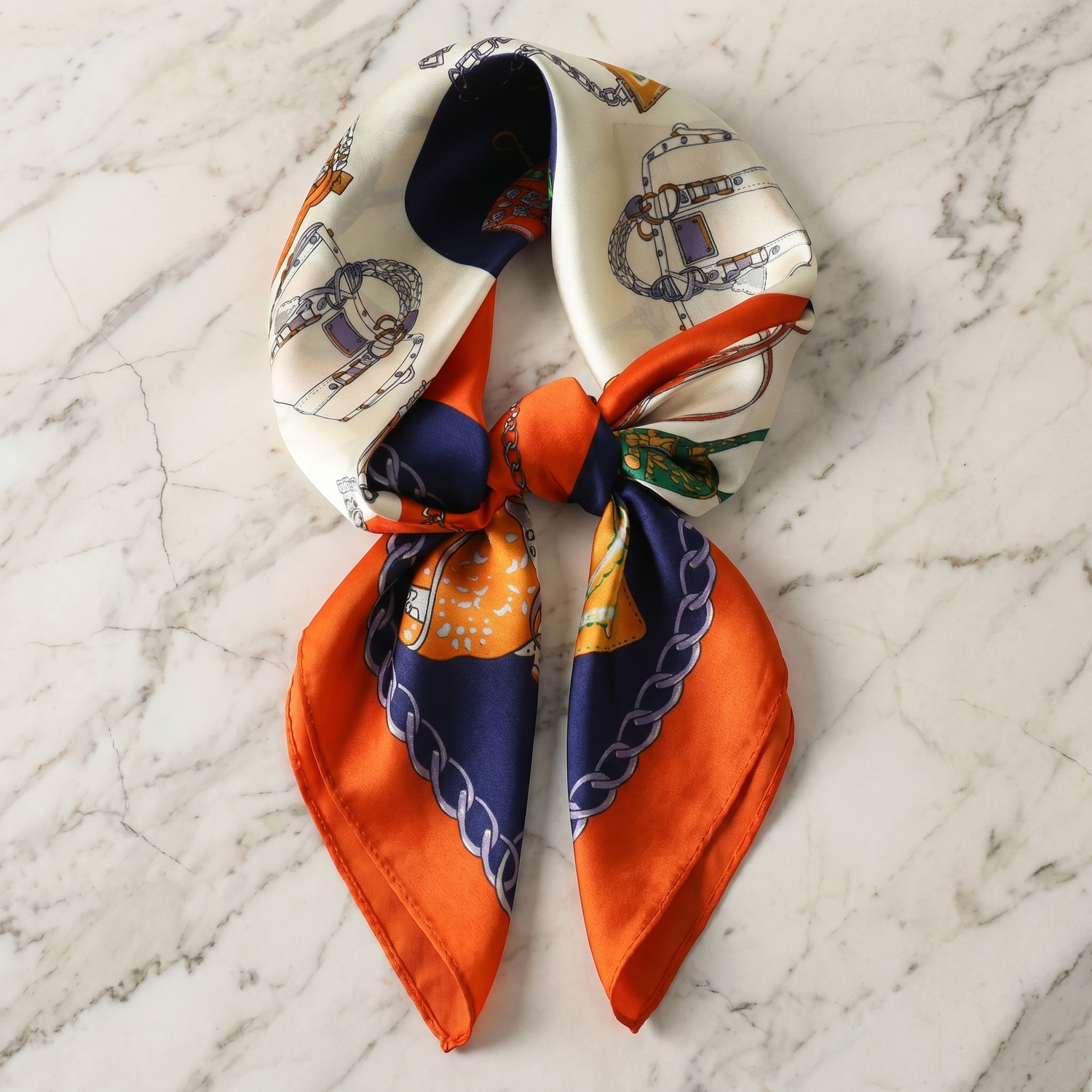 Bracksley multicolor klassisch satin scarf for women, 27 inch square — view 1