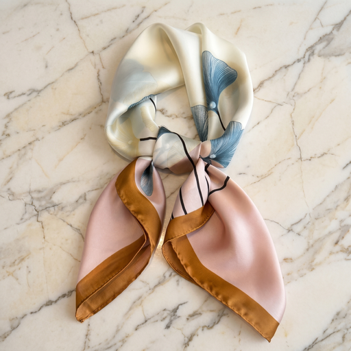 Bracksley multicolor floral satin scarf for women, 27 inch square — view 1
