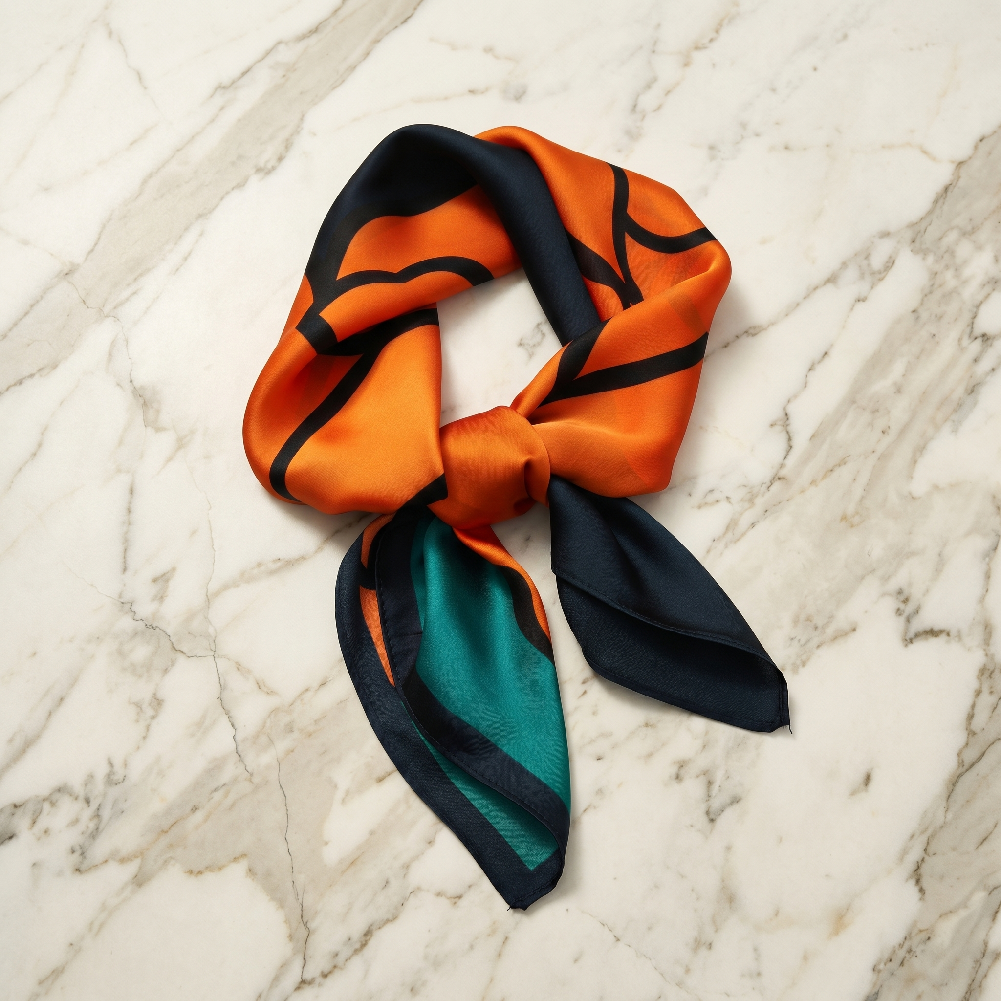 Bracksley multicolor floral satin scarf for women, 27 inch square — view 1