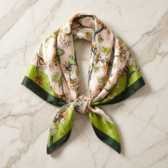 Bracksley multicolor floral satin scarf for women, 27 inch square — view 1