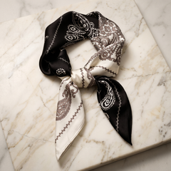 Bracksley multicolor paisley satin scarf for women, 27 inch square — view 1