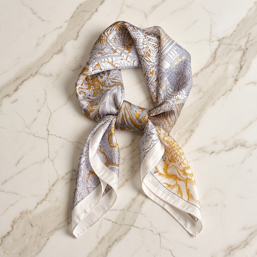 Bracksley multicolor floral satin scarf for women, 27 inch square — view 1