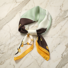 Bracksley multicolor floral satin scarf for women, 27 inch square — view 1
