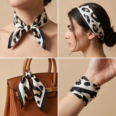 Bracksley multicolor animal satin scarf for women, 27 inch square — view 3