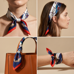 Bracksley multicolor klassisch satin scarf for women, 27 inch square — view 3