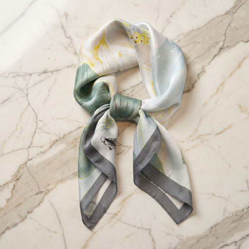 Bracksley multicolor floral satin scarf for women, 27 inch square — view 1
