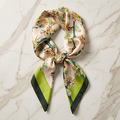 Bracksley multicolor floral satin scarf for women, 27 inch square — view 1