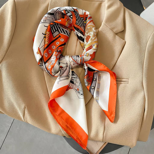 Bracksley multicolor klassisch satin scarf for women, 27 inch square — view 1